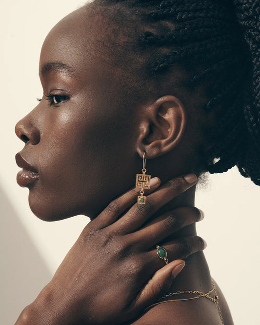 Temple Of The Sun - Calise Earrings - Gold