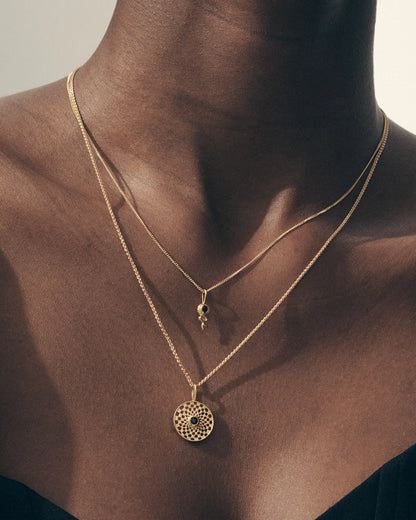Temple Of The Sun - Serene Necklace - Sapphire / Gold