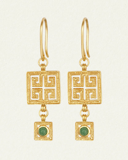 Temple Of The Sun - Calise Earrings - Gold