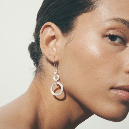 Temple of the Sun - Eliane Earrings - Silver