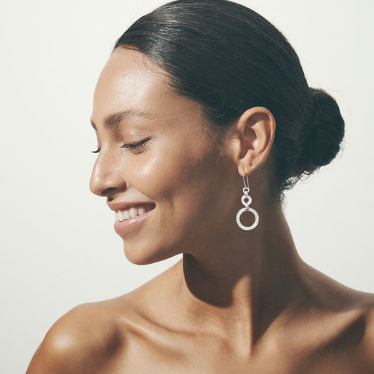 Temple of the Sun - Eliane Earrings - Silver