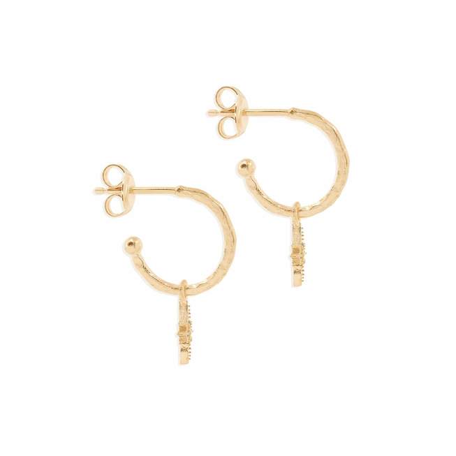 By Charlotte - Starlight Hoop Earrings - Gold