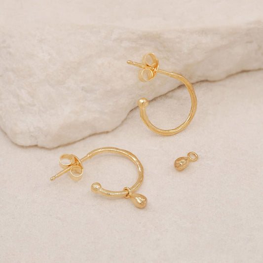 By Charlotte - Divine Grace Hoop Earrings - Gold