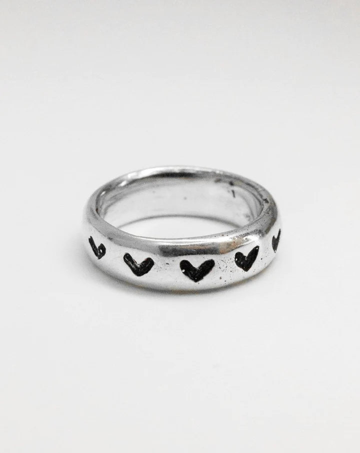 Lox & Chain - Hearts XO Ring – Three Stories