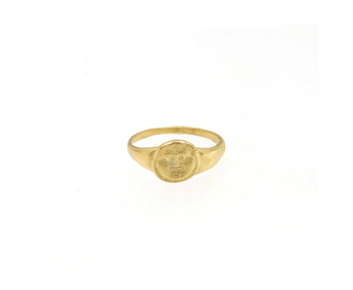 Cleopatra's Bling - Gorgoneion Pinky Ring - Gold