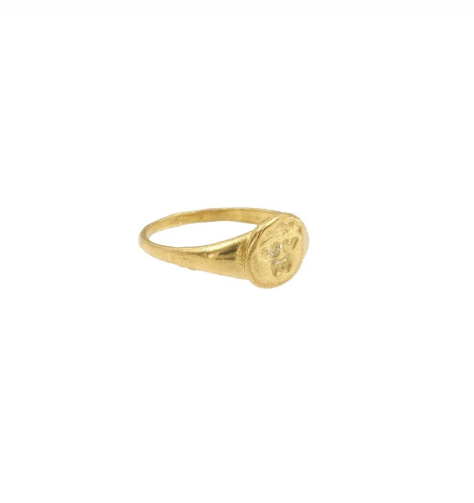 Cleopatra's Bling - Gorgoneion Pinky Ring - Gold