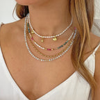 Arms Of Eve - Moana Gemstone & Pearl Necklace - Gold