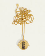 Temple Of The Sun - Meander Spinner Necklace - Gold