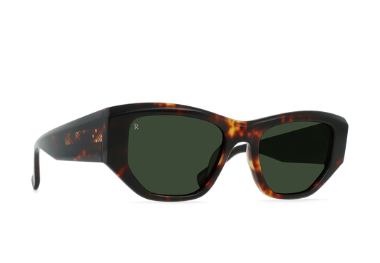 Raen- Ynez 54- Ristretto Tortoise / Bottle Green