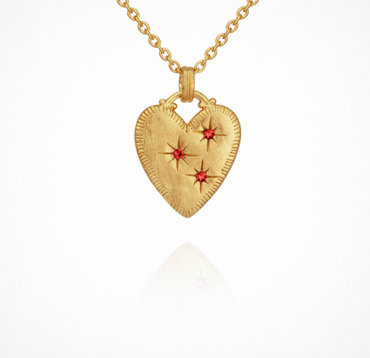 Temple Of The Sun - Etti Necklace - Ruby / Gold