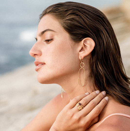 Temple Of The Sun - Isabel Black Sapphire Ring - Gold
