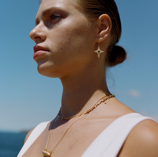 Temple Of The Sun - Corin Earrings - Gold