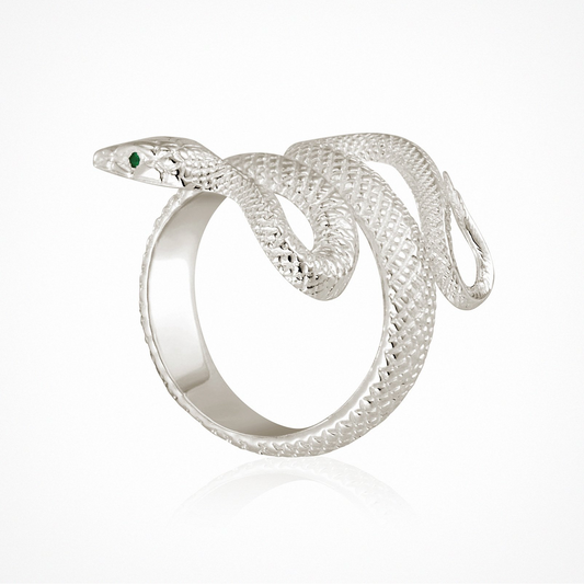 Temple Of The Sun - Serpent Ring - Silver