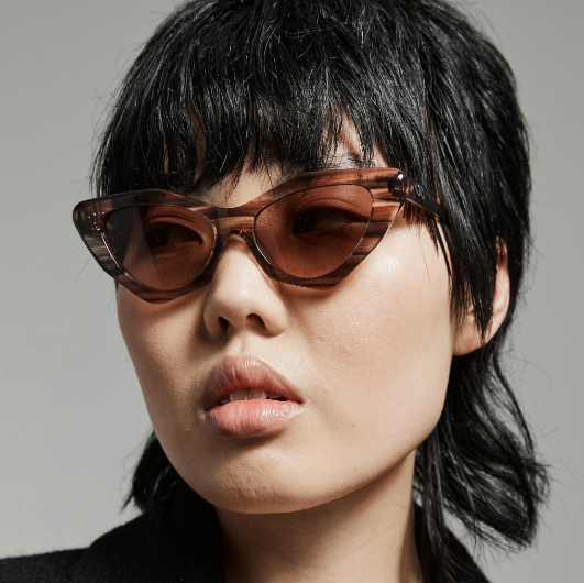 Childe - MOOKHI Bio-Acetate Rose Stripe - Rose Gradient Bio Lens