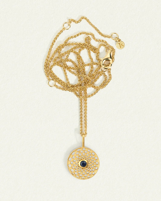 Temple Of The Sun - Serene Necklace - Sapphire / Gold