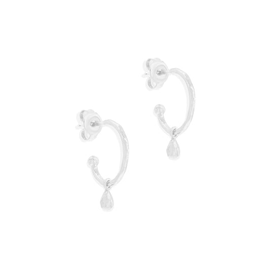 By Charlotte - Divine Grace Hoop Earrings - Silver