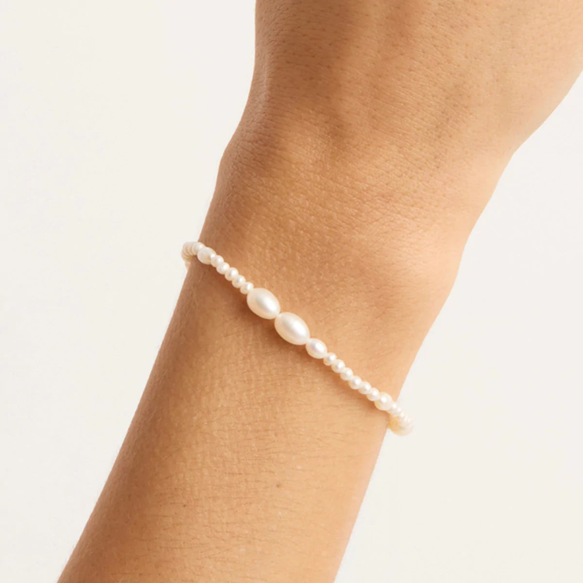 By Charlotte - Lunar Light Pearl Bracelet - Gold