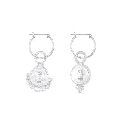 Cleopatra's Bling - Gorgoneion Lion Hoops - Silver