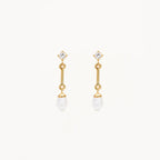 By Charlotte - Embrace Stillness Pearl Drop Earrings - Gold