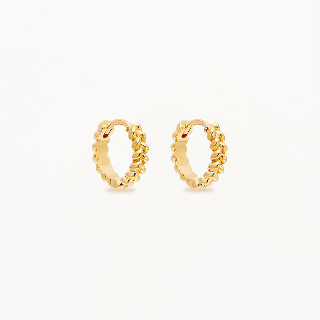 By Charlotte - Intertwined Small Hoops - Gold