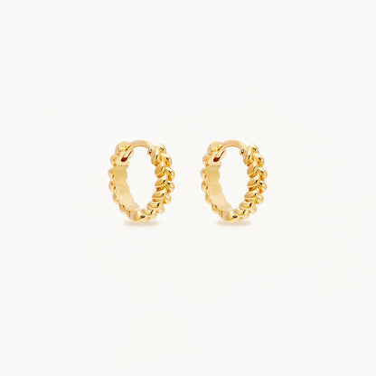 By Charlotte - Intertwined Small Hoops - Gold