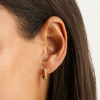 By Charlotte - Intertwined Small Hoops - Gold