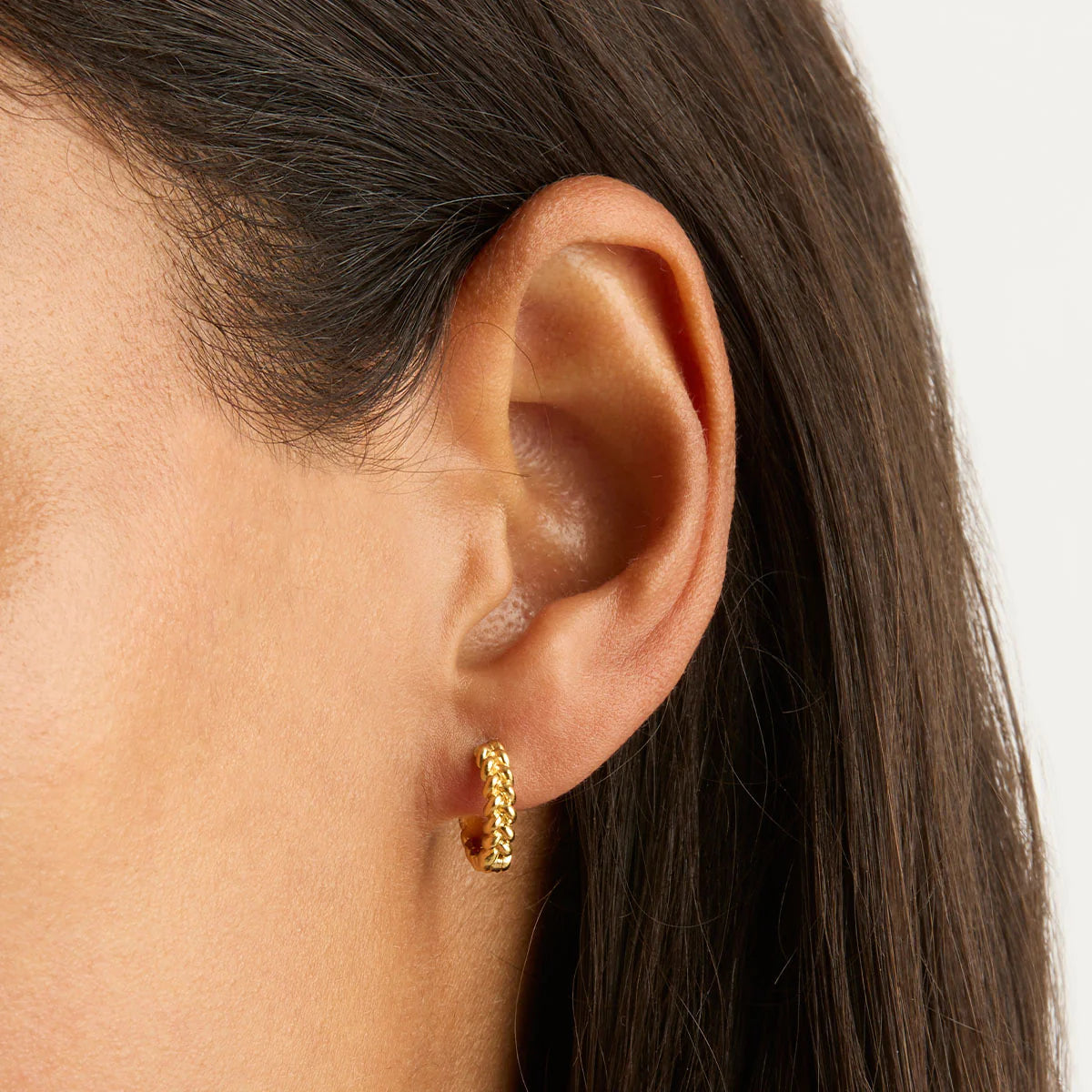 By Charlotte - Intertwined Small Hoops - Gold