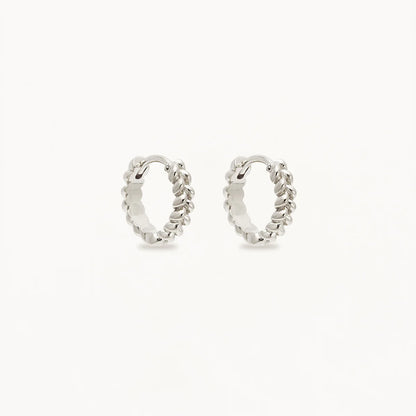 By Charlotte - Intertwined Small Hoops - Silver