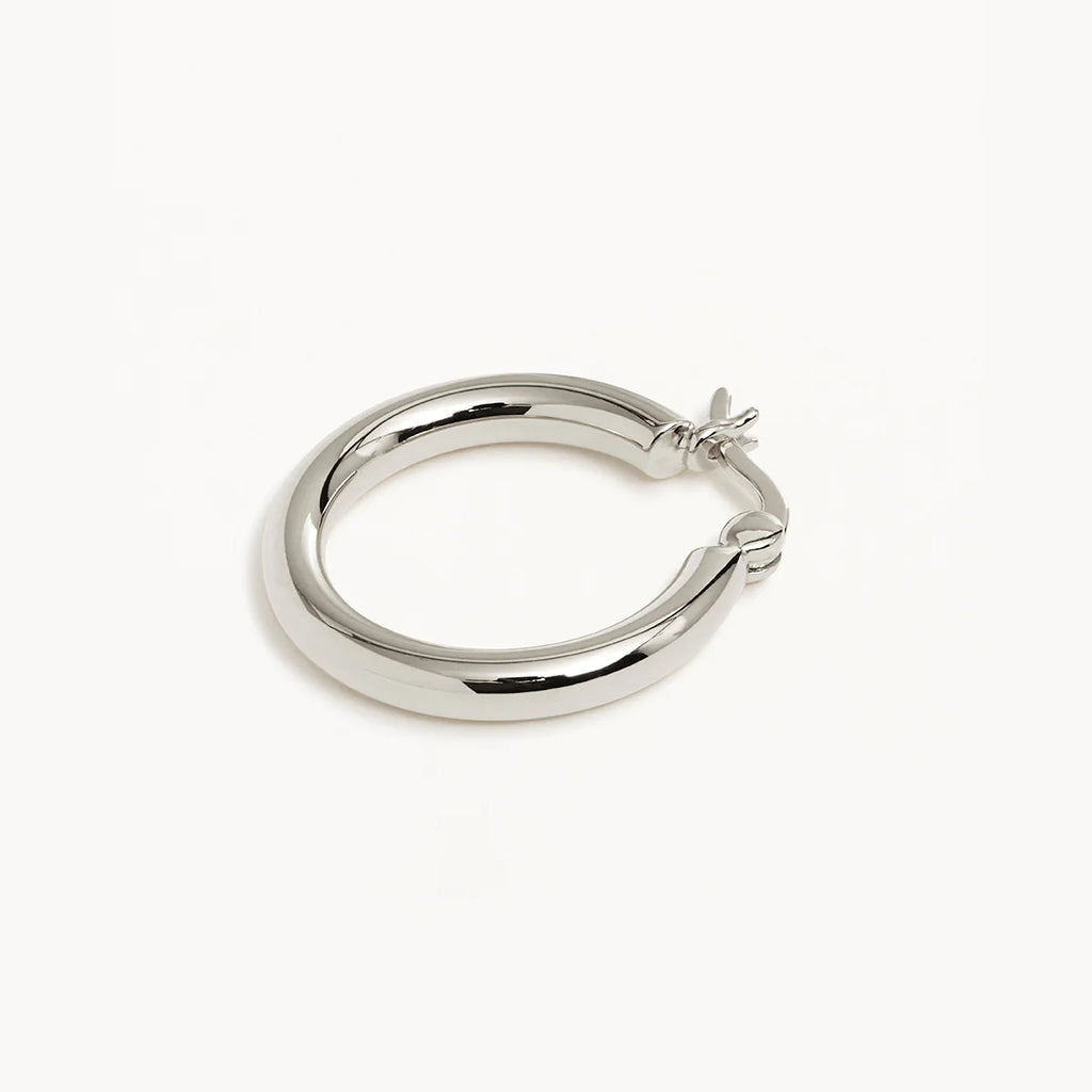 By Charlotte - Sunrise Large Hoops - Silver
