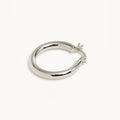 By Charlotte - Sunrise Large Hoops - Silver