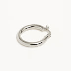 By Charlotte - Sunrise Large Hoops - Silver