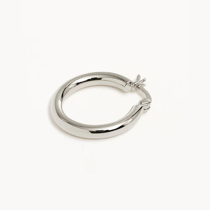 By Charlotte - Sunrise Large Hoops - Silver