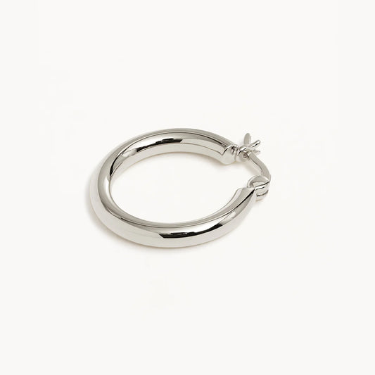 By Charlotte - Sunrise Large Hoops - Silver