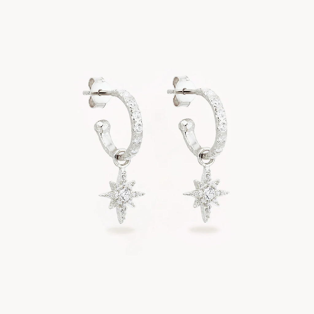 By Charlotte - Dancing In Starlight Hoops - Silver