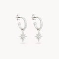 By Charlotte - Dancing In Starlight Hoops - Silver
