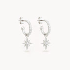 By Charlotte - Dancing In Starlight Hoops - Silver