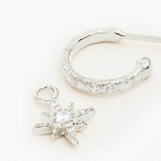 By Charlotte - Dancing In Starlight Hoops - Silver