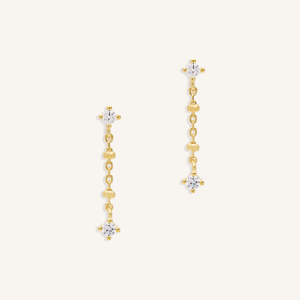 By Charlotte - I Am Light and Love Chain Earrings - Gold