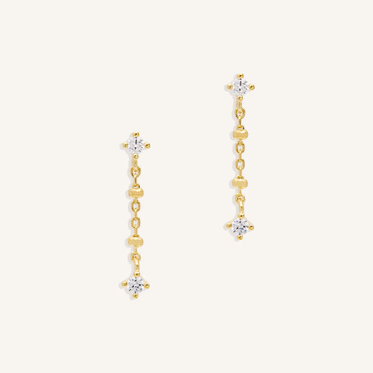 By Charlotte - I Am Light and Love Chain Earrings - Gold