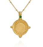 Temple Of The Sun - Sura Necklace - Emerald Gold