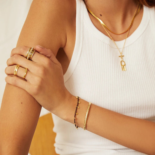 Arms Of Eve - Jai Gold Bracelet - Brown