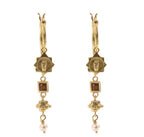 Cleopatra's Bling - Jeanne Earrings with Garnet - Gold
