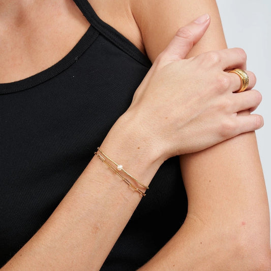 Arms Of Eve - River Gold and Pearl Bracelet