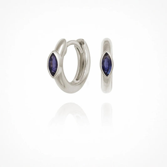 Temple Of The Sun - Chrysalis Earrings - Sapphire / Silver