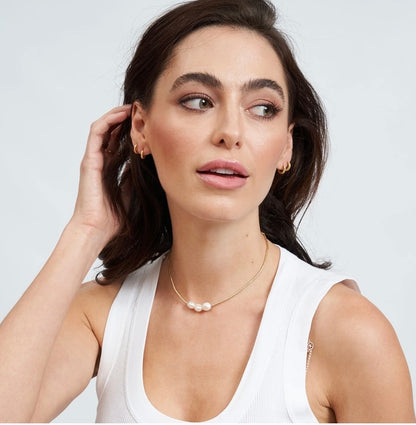 Arms Of Eve - Sage Pearl Choker - Gold