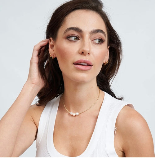 Arms Of Eve - Sage Pearl Choker - Gold