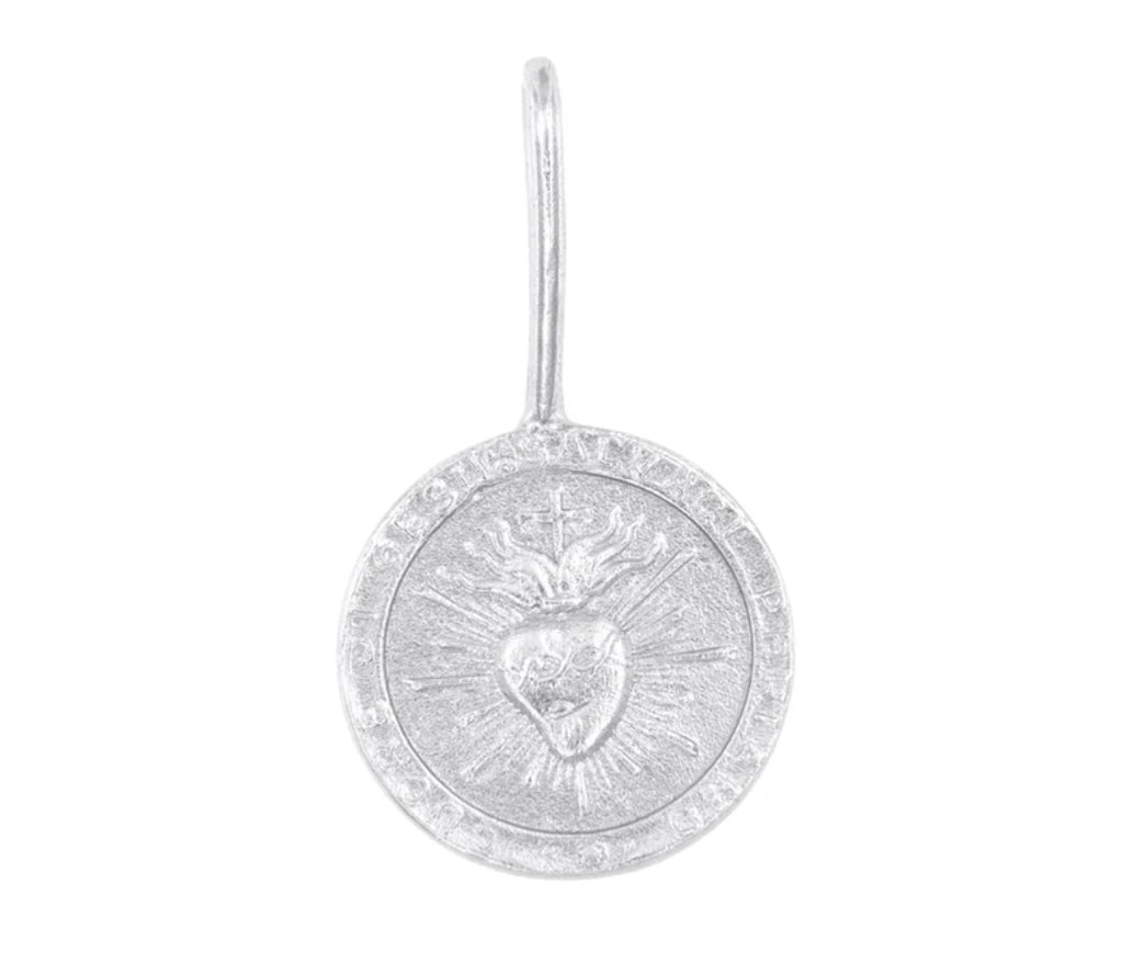 Cleopatra's Bling - Sacre Coeur Flames Pendant - Silver