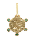 Cleopatra's Bling - Jahangir Pendant - Gold / Green Onyx