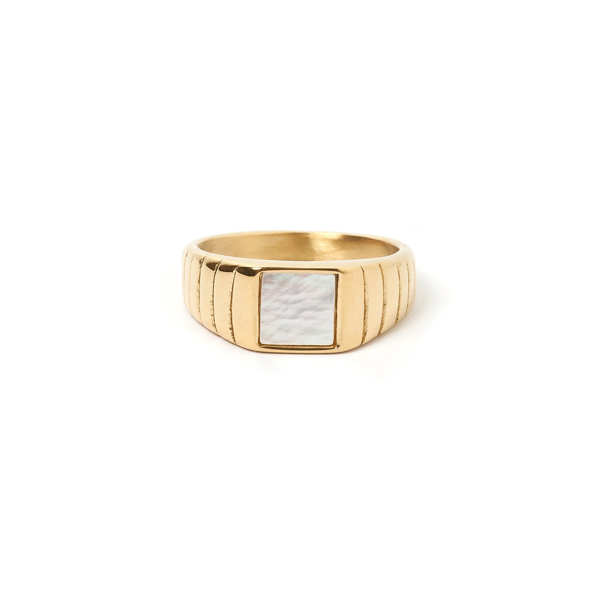 Arms Of Eve - Yang Signet Ring - White/Gold