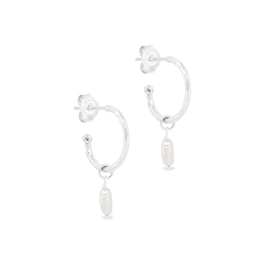 By Charlotte - Eternal Peace Hoop Earrings - Silver